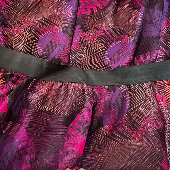 LAYERED MAXI SKIRT, DARK PURPLE MULTI (Purple, Pink, Cream, Black), SIZE 24, - Picture 9 of 10